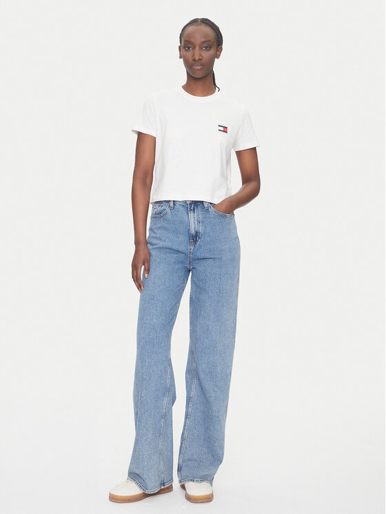 Tommy Jeans Tommy Jeans T-Shirt DW0DW21423 Biały Regular Fit