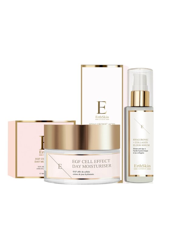 Erthskin London Erthskin London EGF Cell Effect Day Moisturiser 50ml + Hyaluronic acid & Collagen Serum - 60ml Krem na dzień