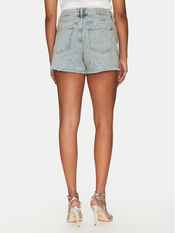 Guess Guess Pantaloni scurți de blugi W5GD74 D5LQ2 Albastru Regular Fit