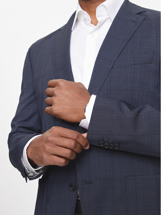 BOSS Boss Oblek P-Huge-2Pcs-241 50509480 Tmavomodrá Slim Fit