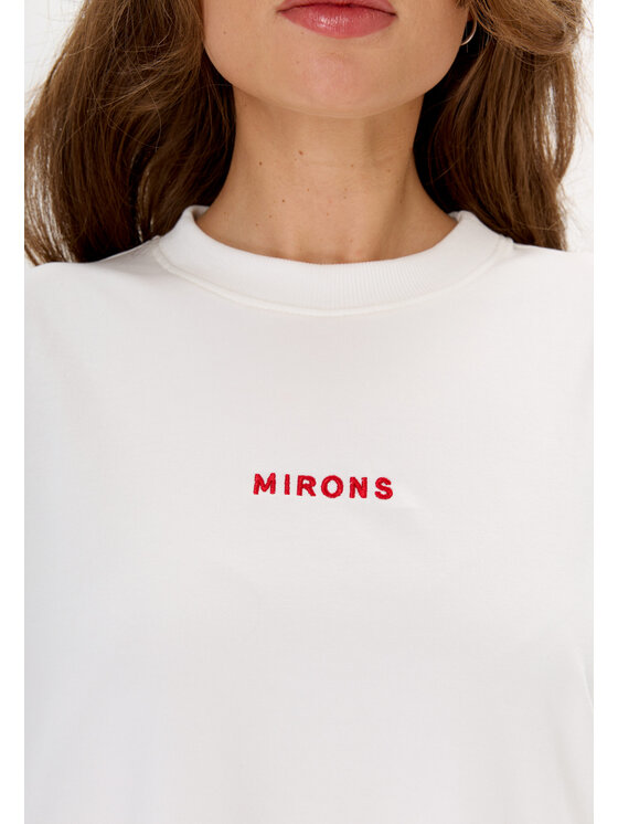 Mirons Mirons Longsleeve Print Biały Oversize