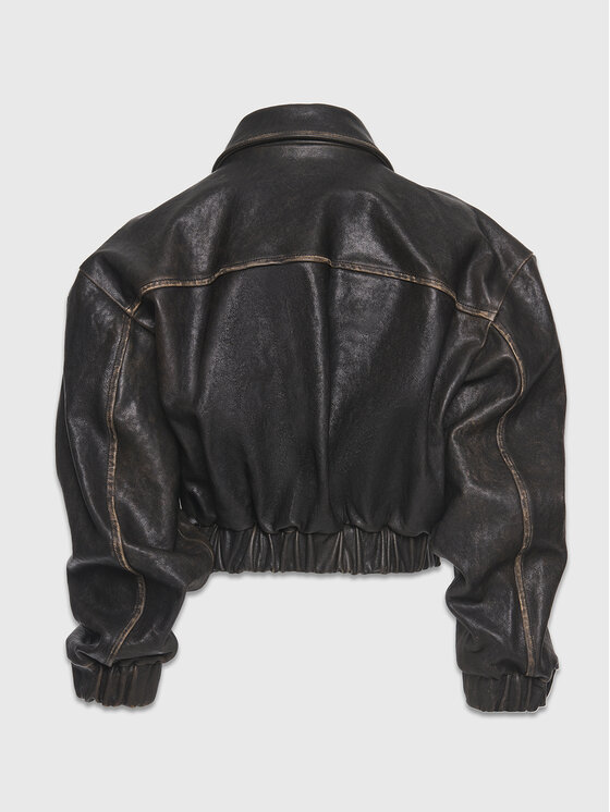 La Mania La Mania Giacca di pelle TROY Marrone Classic Fit