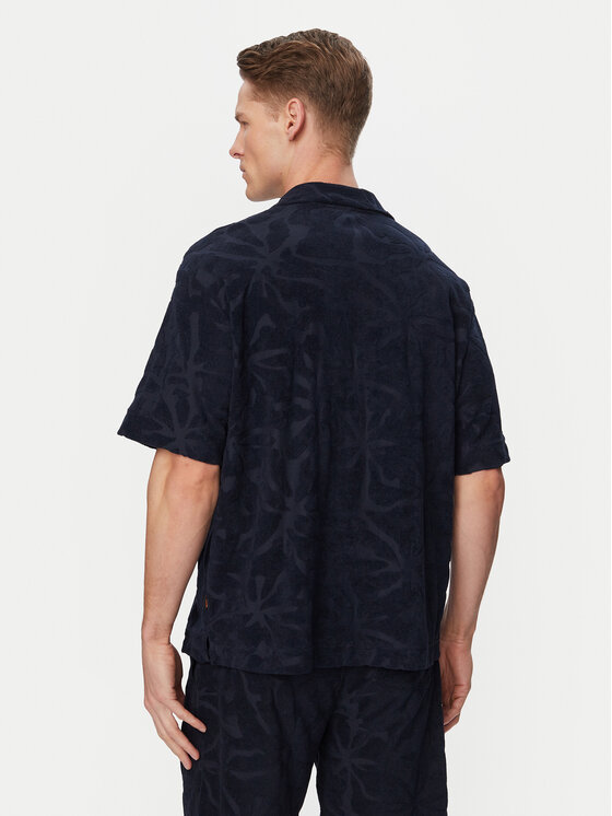 BOSS BOSS Polo majica Flower 50559204 Mornarsko modra Regular Fit