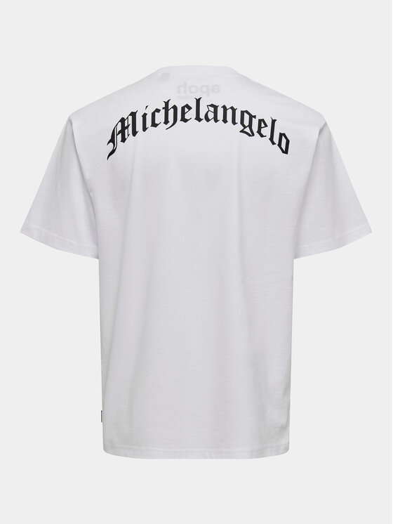 Only & Sons Only & Sons T-Shirt Apoh 22028207 Bílá Relaxed Fit