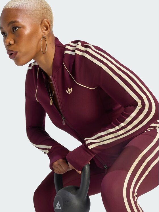adidas adidas Bluza techniczna 168502 Bordowy Slim Fit