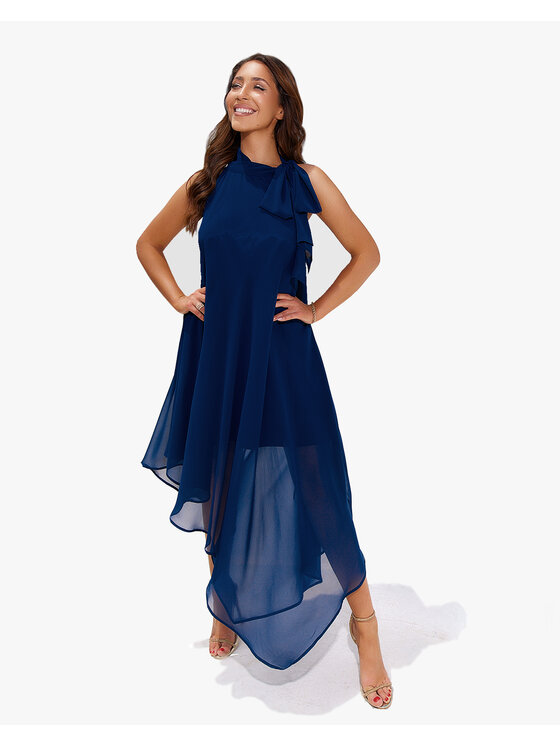 Kasia Zapała Kasia Zapała Sukienka koktajlowa Sukienka Tessa Granatowy Regular Fit