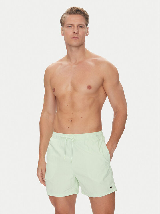 Tommy Hilfiger Tommy Hilfiger Szorty kąpielowe UM0UM03477 Zielony Regular Fit