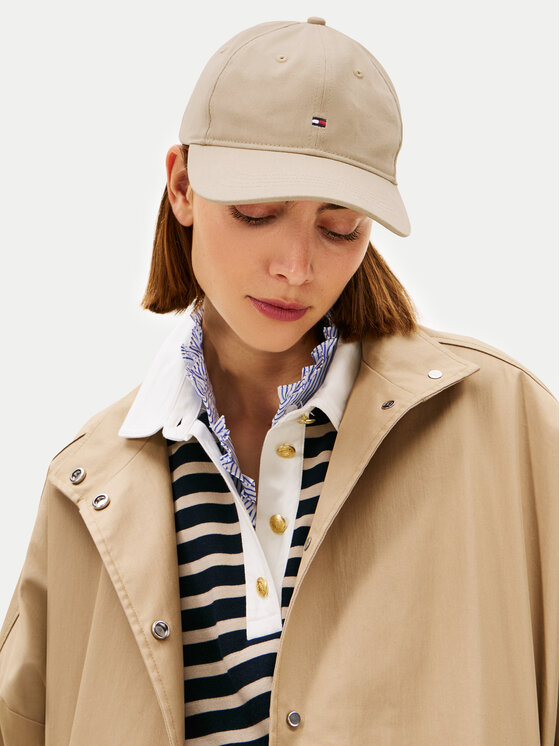 Tommy Hilfiger Tommy Hilfiger Cepure ar nagu Th Flag Soft 6 Panel AW0AW17781 Brūns