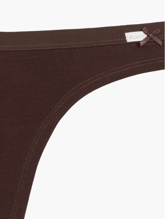 Atlantic Atlantic Stringi flat elastic Brązowy