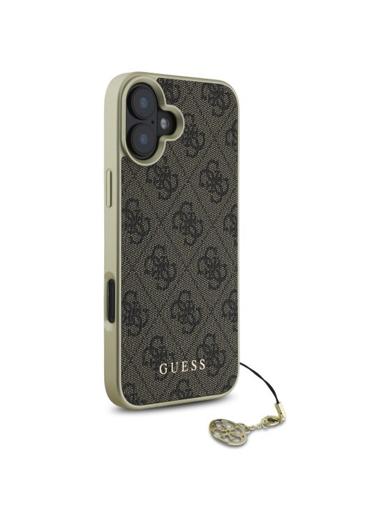 Guess Guess Etui na telefon iPhone 16 Brązowy