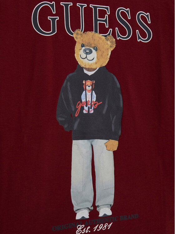 Guess Guess T-Shirt L6YI19 K3750 Dunkelrot Regular Fit