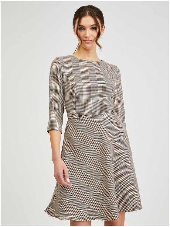 Orsay Orsay Sukienka 422178-048000__42 Brązowy Regular Fit
