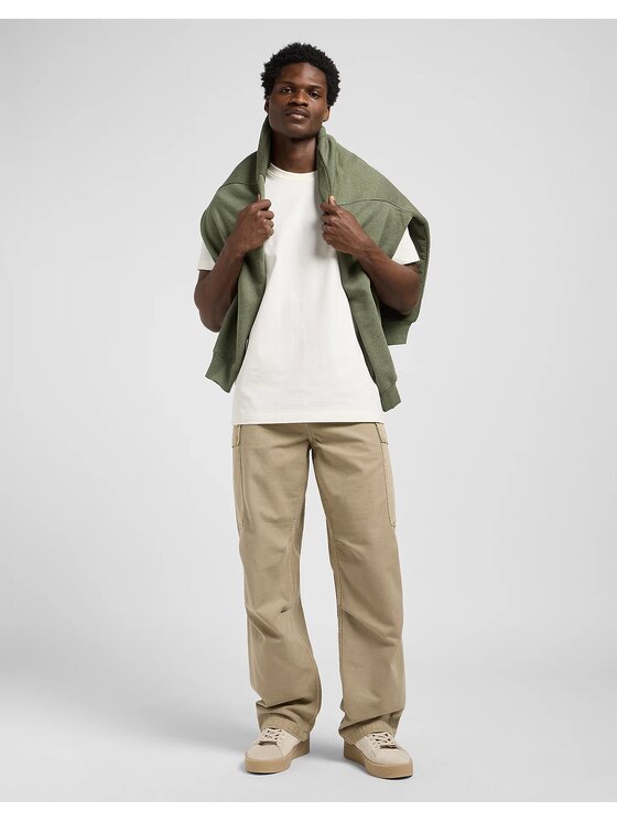 Lee Lee Pantaloni di tessuto Parachute Cargo Kansas Beige Straight Fit