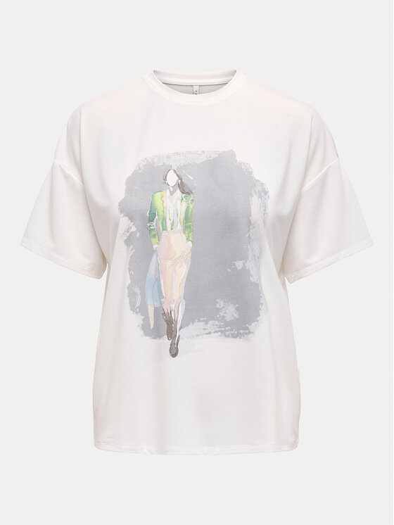 ONLY ONLY Tričko Melina 15342876 Biela Regular Fit