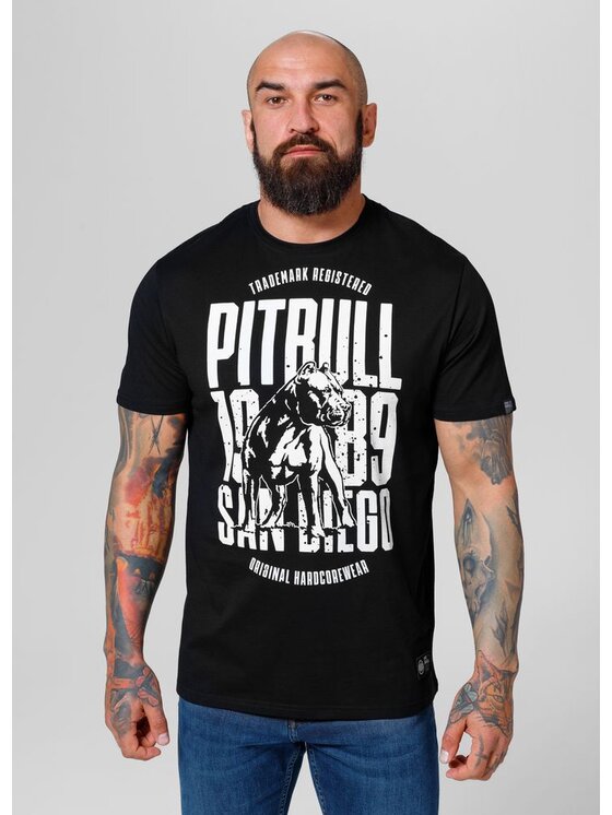 PITBULL PITBULL T-Shirt Koszulka San Diego Dog M Czarny Regular Fit