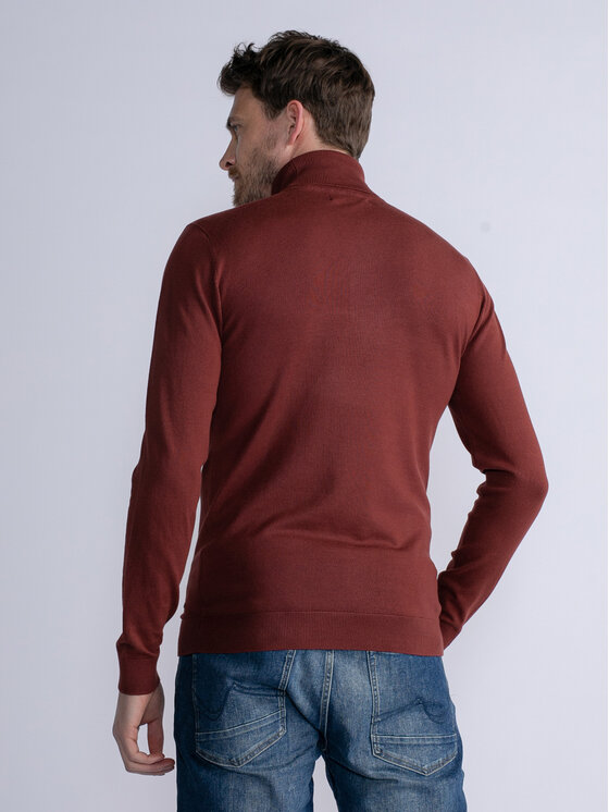 Petrol Industries Petrol Industries Rolák M-3030-KWC002 Bordó Slim Fit
