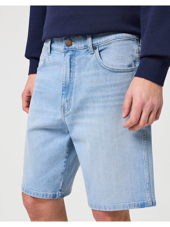 Wrangler Wrangler Szorty jeansowe FRONTIER SHORT Niebieski Regular Fit