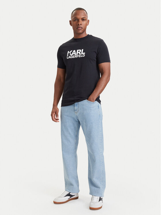KARL LAGERFELD KARL LAGERFELD Tričko 755780 564235 Tmavomodrá Regular Fit