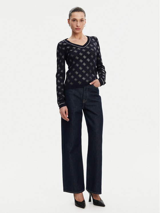 Guess Guess Svetr W5GR07 Z3D60 Tmavomodrá Regular Fit