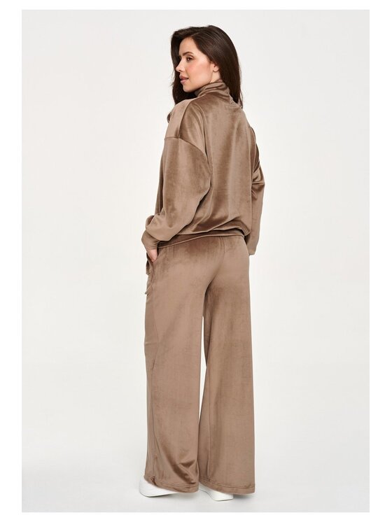 Makadamia Makadamia Dres M953 Brązowy Loose Fit