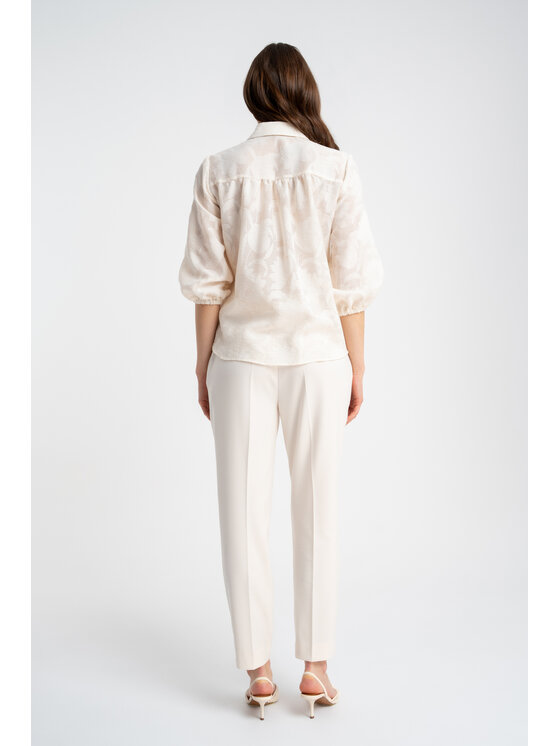 CLICK CLICK Πουκάμισο 10-6687 Μπεζ Loose Fit