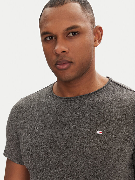 Tommy Jeans Tommy Jeans T-Shirt Jaspe DM0DM09586 Szary Slim Fit