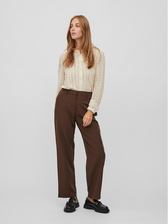 Vila Vila Hemd Chikka 14082977 Écru Regular Fit