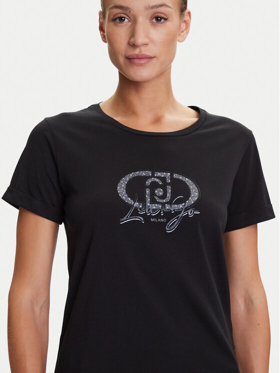Liu Jo Sport Liu Jo Sport T-Shirt TF5163 JS923 Czarny Regular Fit