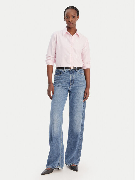Tommy Hilfiger Tommy Hilfiger Cămașă WW0WW49386 Roz Regular Fit