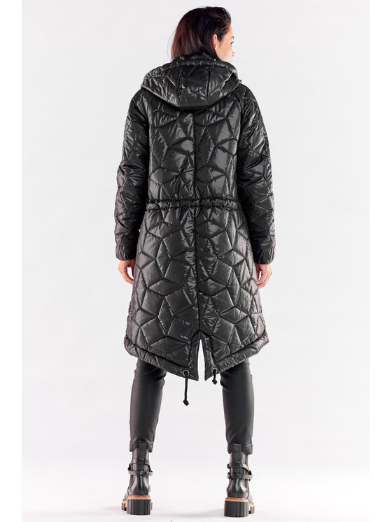 Awama Awama Kabát A538 Čierna Basic Fit