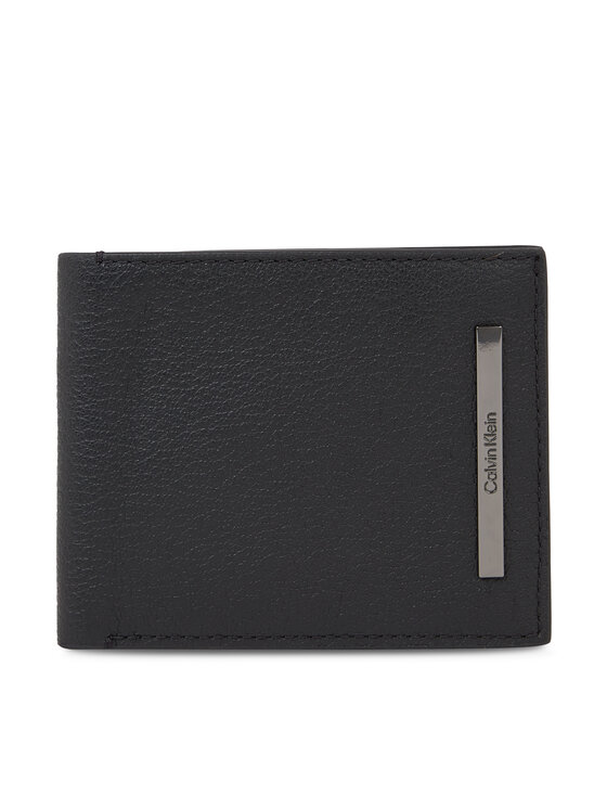 Calvin Klein Moška denarnica Modern Bar Bifold 5Cc W/Coin K50K510889 Črna