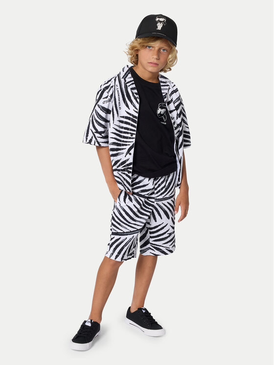 Karl Lagerfeld Kids Tricou Z31103 S Negru Regular Fit