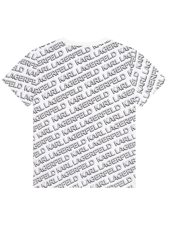 Karl Lagerfeld Kids Karl Lagerfeld Kids Marškinėliai Z25395 S Balta Regular Fit