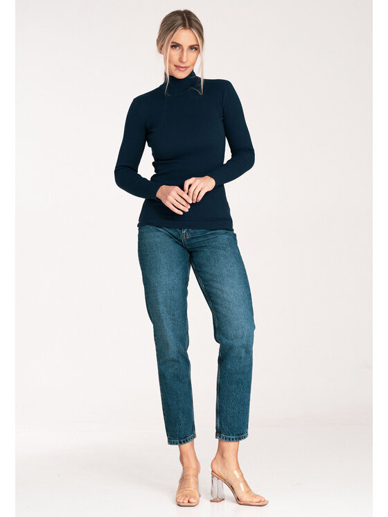 FIGL FIGL Blusa M1058 Blu scuro Fitted Fit
