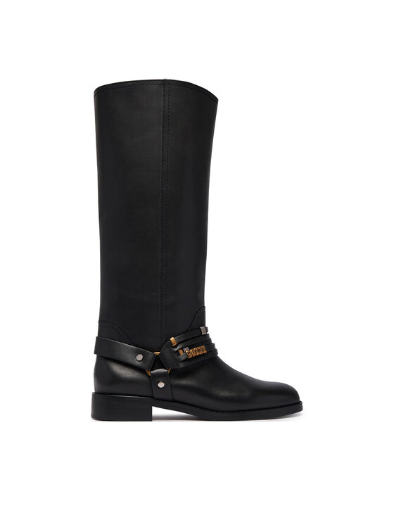 PINKO PINKO Kozačky ve vojenském stylu Cheval 01 SD0583P001 Černá
