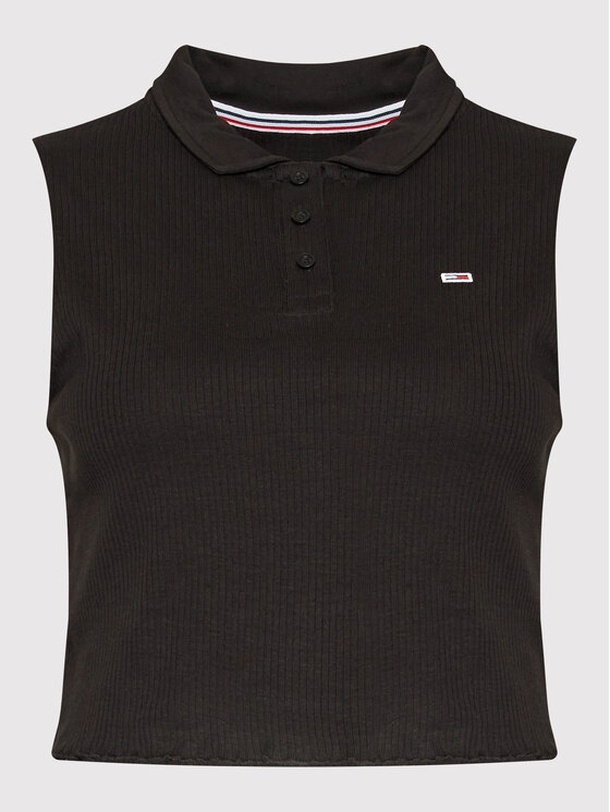Tommy Jeans Tommy Jeans Polo DW0DW12532 Czarny Regular Fit