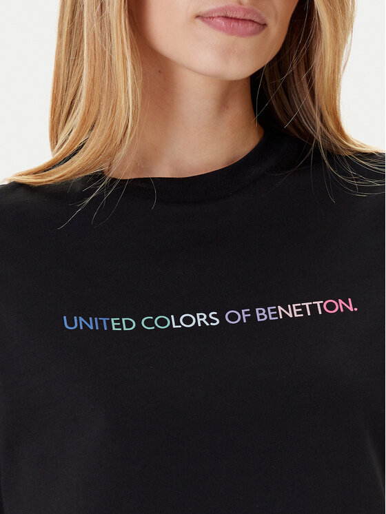 United Colors Of Benetton United Colors Of Benetton Tričko 3BL0D109D Čierna Relaxed Fit