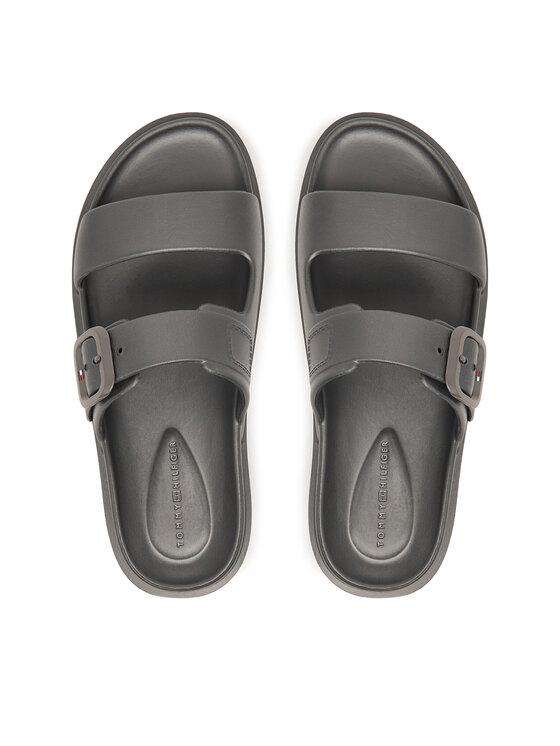 Tommy Hilfiger Tommy Hilfiger Şlapi Double Strap FW0FW09114 Gri