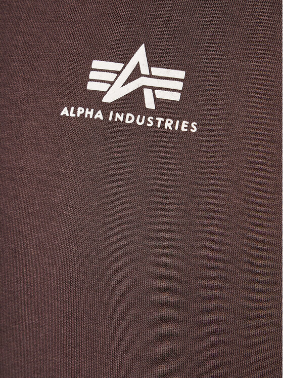 Alpha Industries Alpha Industries Majica dugih rukava Basic Small Logo 196318 Smeđa Regular Fit