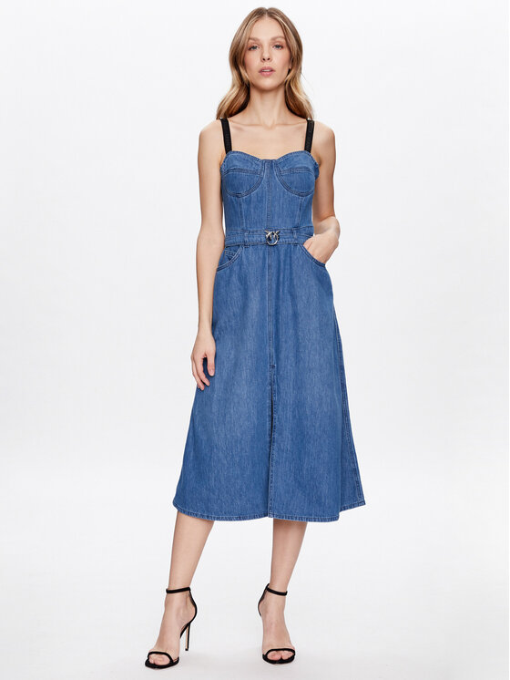 PINKO Pinko Jeans haljina Attaccante PE 23 PDEN 100700 A0ML Plava Regular Fit