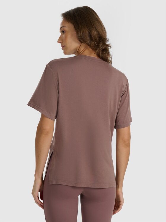 4F 4F T-Shirt 4FRAW25TTSHF3408-82S Brązowy Oversize