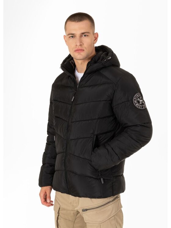 PITBULL PITBULL Kurtka przejściowa Kurtka Czarny Regular Fit