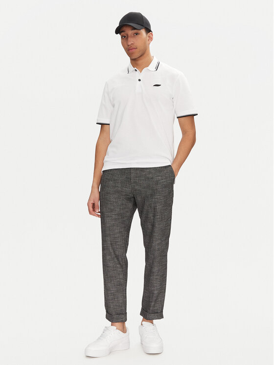 Jack&Jones Jack&Jones Тениска с яка и копчета Pacer 12273303 Бял Regular Fit