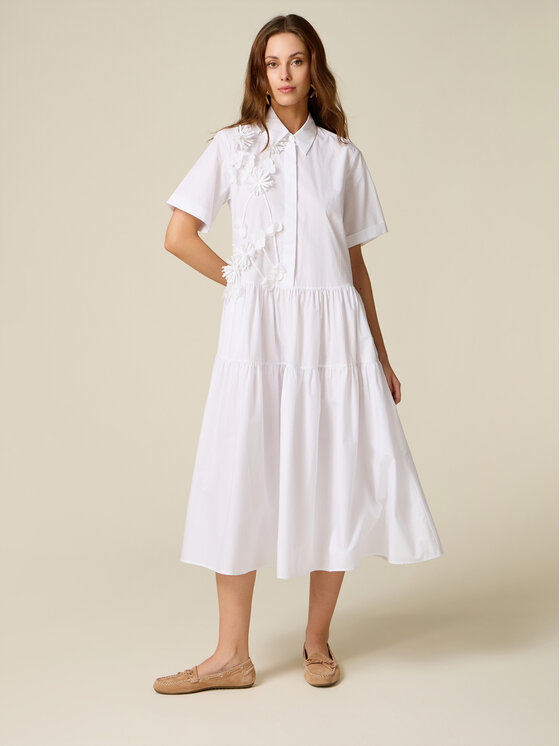 Oltre Oltre Abito da sera 7006J000870N011 Bianco A-Line Fit