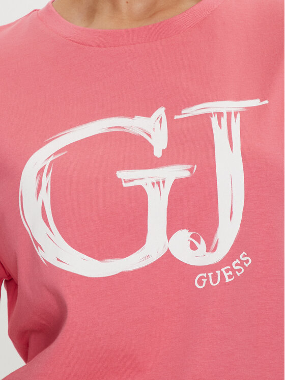 Guess Guess Тишърт Sara V4YI01 K8FQ4 Розов Regular Fit