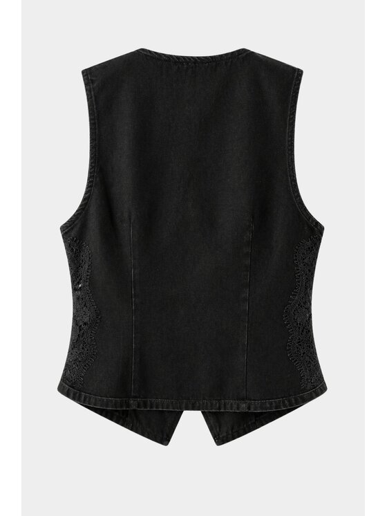 PINKO PINKO Kamizelka Gardener Gilet Czarny Regular Fit