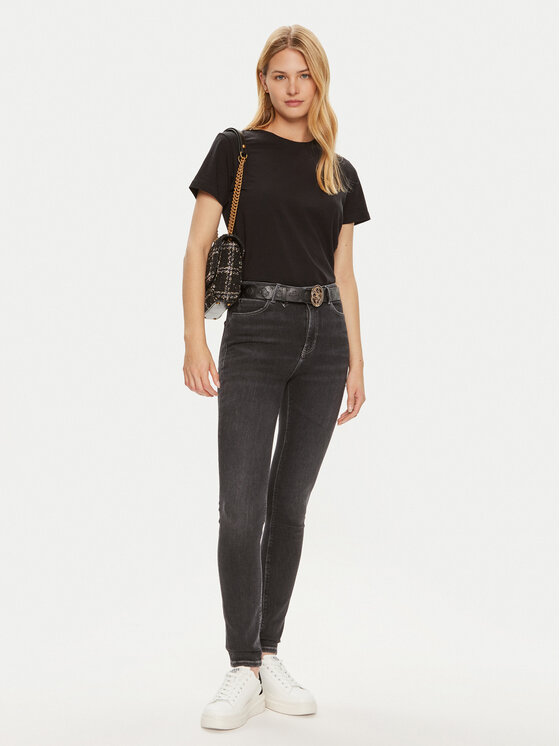 Guess Guess Tričko V4YI09 J1314 Čierna Regular Fit