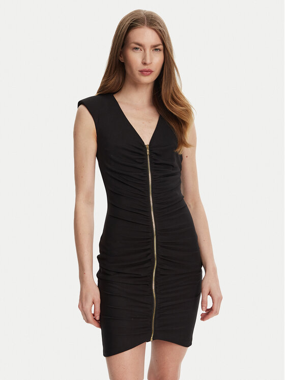 Just Cavalli Just Cavalli Koktel haljina 78PAO949 Crna Slim Fit