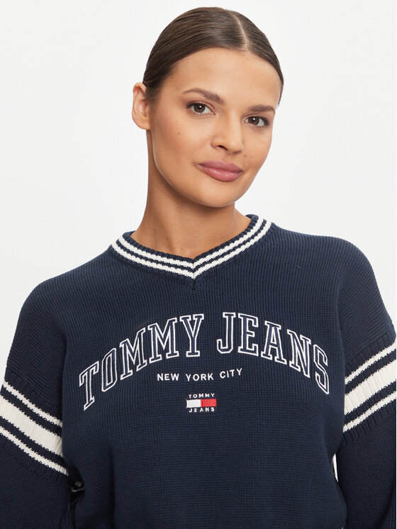 Tommy Jeans Tommy Jeans Sweater Varsity DW0DW18692 Sötétkék Relaxed Fit