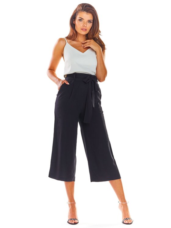 Awama Awama Spodnie damskie A297 Czarny Basic Fit